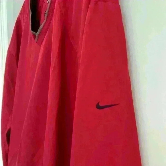 NIKE Golf Men’s Clima Fit Pullover Windbreaker Jacket Red Size XL - Picture 2 of 7